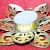 Golden Lotus Design  Votive Candle Holder - top_view
