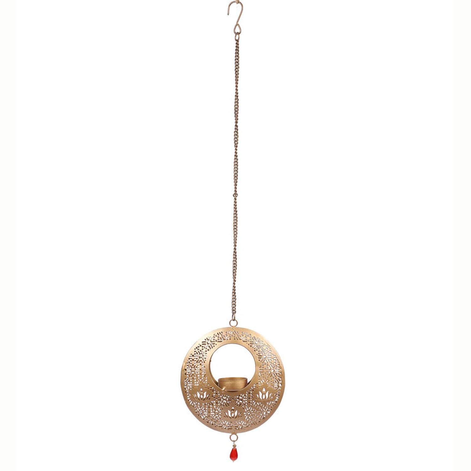 Fancy Hanging Tea Light Holder - top_view