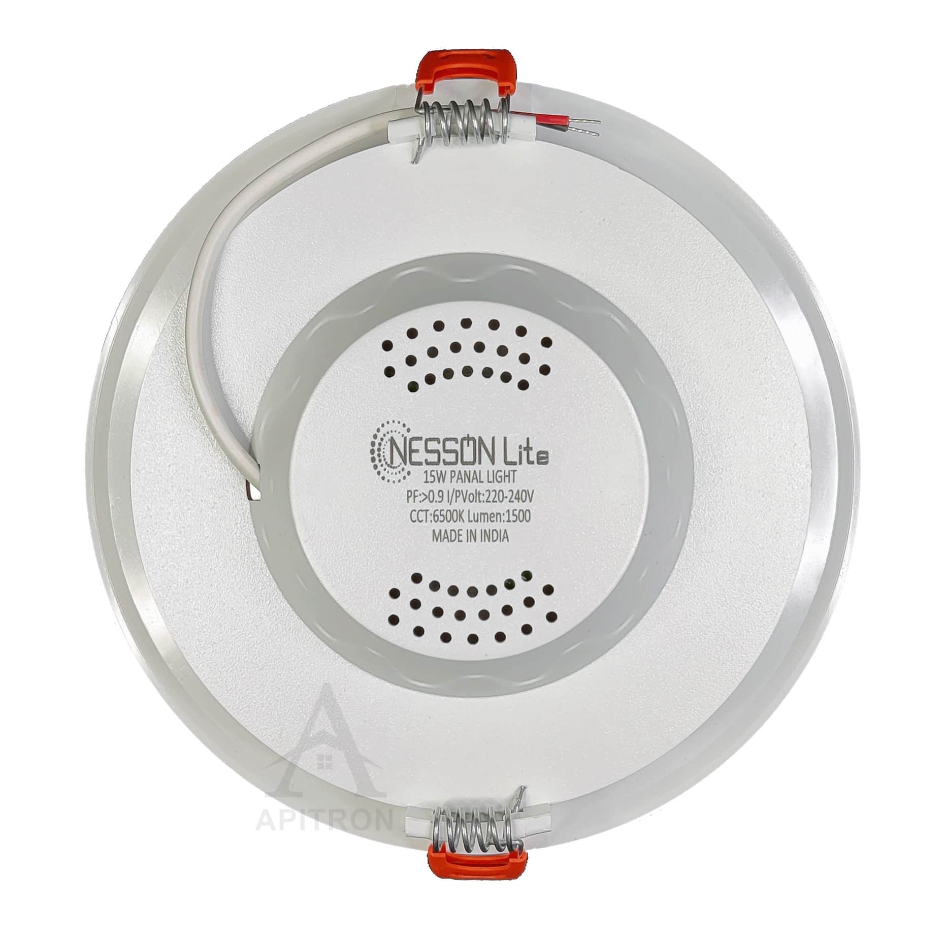 15W LED Slim Panel Light Round (Pack of 4) - rear_view