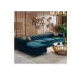 L- Shape Chesterfield  Blue sofa - top_view