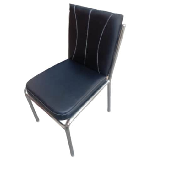 Armless Heavy Duty Office Chair (Black) - left_view