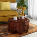 Honey Oak Wooden Coffee Table - photo