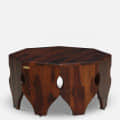 Honey Oak Wooden Coffee Table - front_view