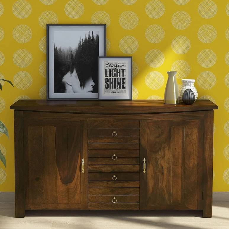 Teak Finish Wooden Sideboard