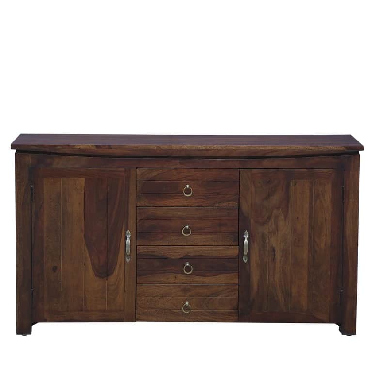 Teak Finish Wooden Sideboard - front_view