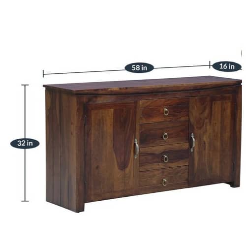 Teak Finish Wooden Sideboard