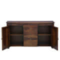 Teak Finish Wooden Sideboard - rear_view