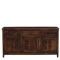 Dark Teak Finish Wooden Sideboard - front_view