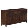 Dark Teak Finish Wooden Sideboard - top_view
