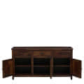 Dark Teak Finish Wooden Sideboard - rear_view