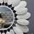 Round Mirror Wall Décor Flower White Color - front_view