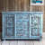 Blue Distress Finish Wooden Sideboard - photo