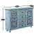 Blue Distress Finish Wooden Sideboard - front_view