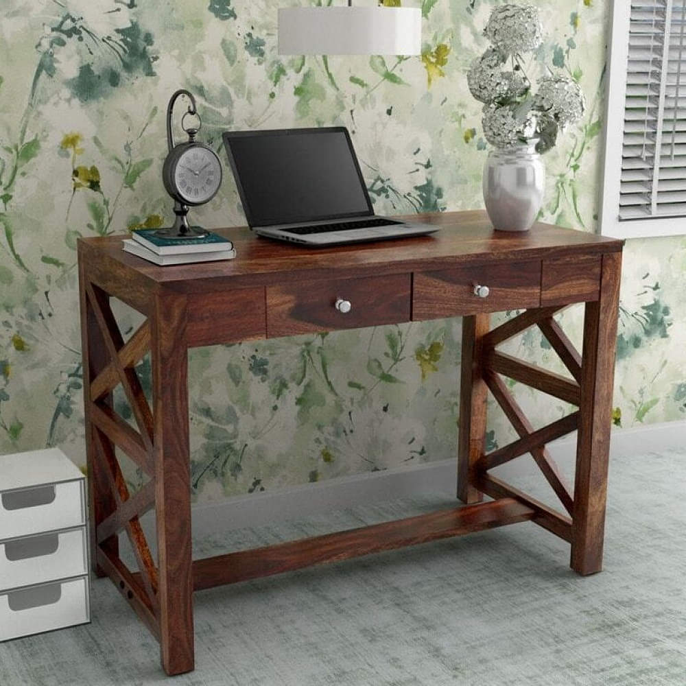 Teak Finish Writing Table - photo