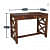 Teak Finish Writing Table - top_view