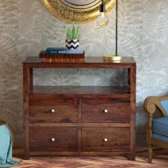 Solid Wood Chest Of Four Drawers