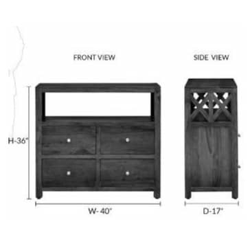 Solid Wood Chest Of Four Drawers