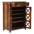 Aral Solid Wood Shoe Cabinet - left_view