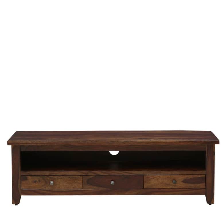 Solid Wood TV Console Table - front_view