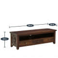 Solid Wood TV Console Table - top_view
