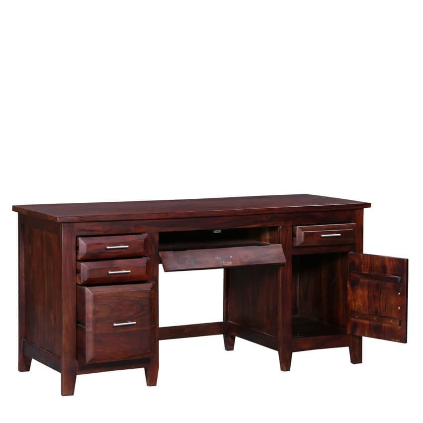 Solid Wood Study & Laptop Table - rear_view