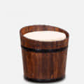 Monet Wooden Stool/Ottoman With Cushion - front_view