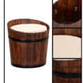 Monet Wooden Stool/Ottoman With Cushion - top_view