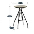 Monet Pollock Café Metal Bar Stool - top_view