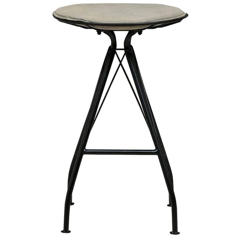 Monet Pollock Café Metal Bar Stool - rear_view