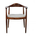 Nashville Solid Wood Arm Chair in Oak Finish - front_view
