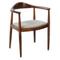 Nashville Solid Wood Arm Chair in Oak Finish - top_view