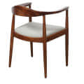 Nashville Solid Wood Arm Chair in Oak Finish - rear_view