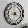 Black & Gold Designer Wall Clock - photo