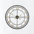 Black & Gold Designer Wall Clock - rear_view