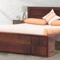 Eduardo Rosewood Brown King Size Bed - rear_view
