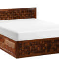 Melville Sheesham Wooden King Size Bed - front_view