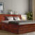 Sheesham Rosewood wooden Queen Size Bed - rear_view