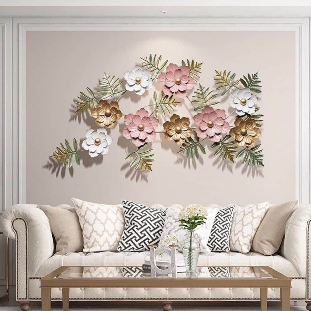 Decorative Floral Metal Wall Art - photo