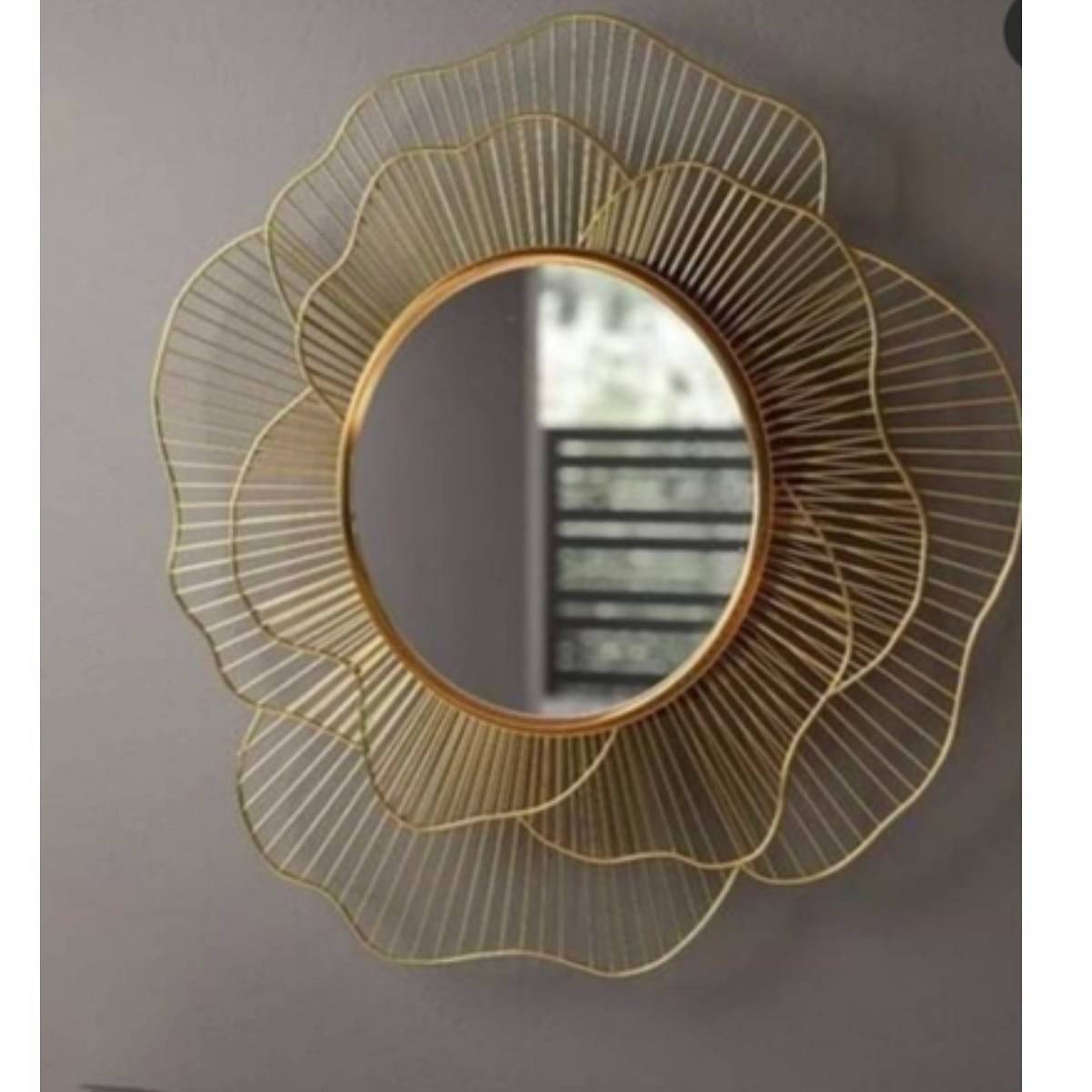 Golden Leaf Wall Mirror
