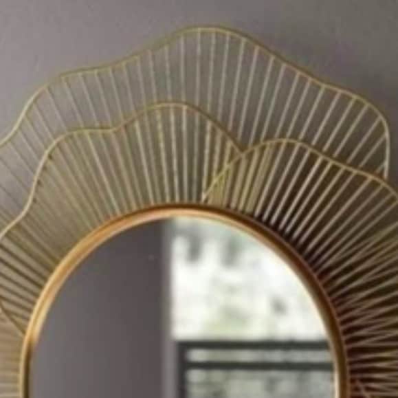Golden Leaf Wall Mirror - front_view