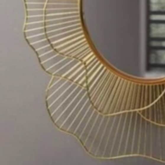 Golden Leaf Wall Mirror - top_view