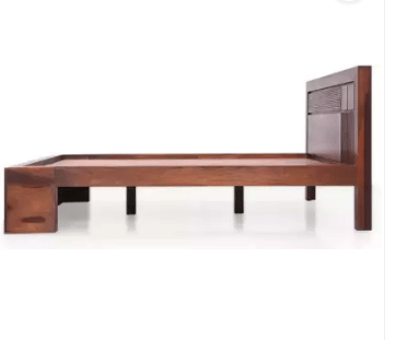 Michigan Sheesham Wood Queen Size Bed - top_view
