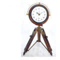 Table Clock With Tripod Stand - rear_view