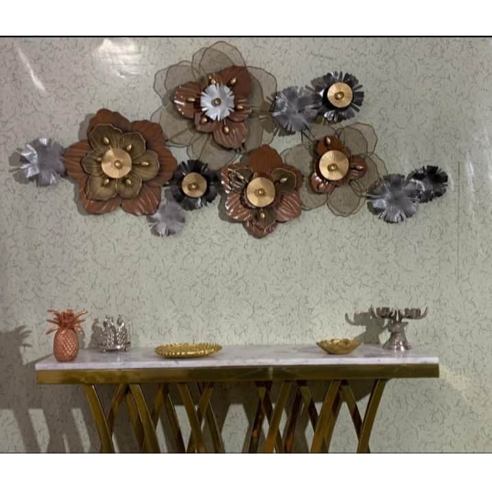 Iron Flower Metal Wall Art - rear_view