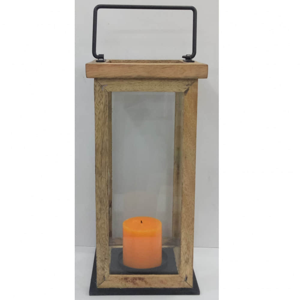 Wooden Lantern With Handle - photo