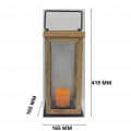 Wooden Lantern With Handle - front_view