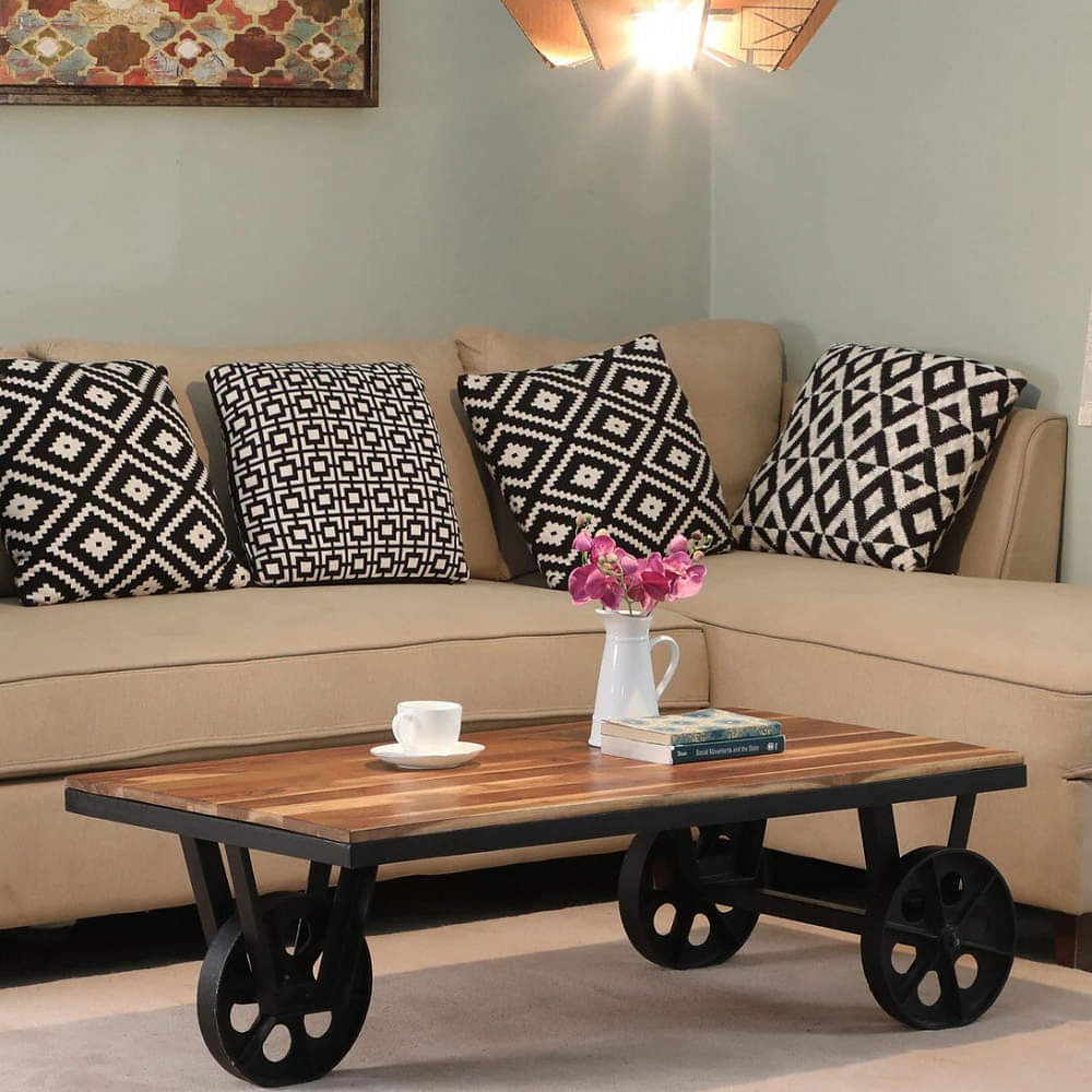 Solid Wood Centre Table - photo