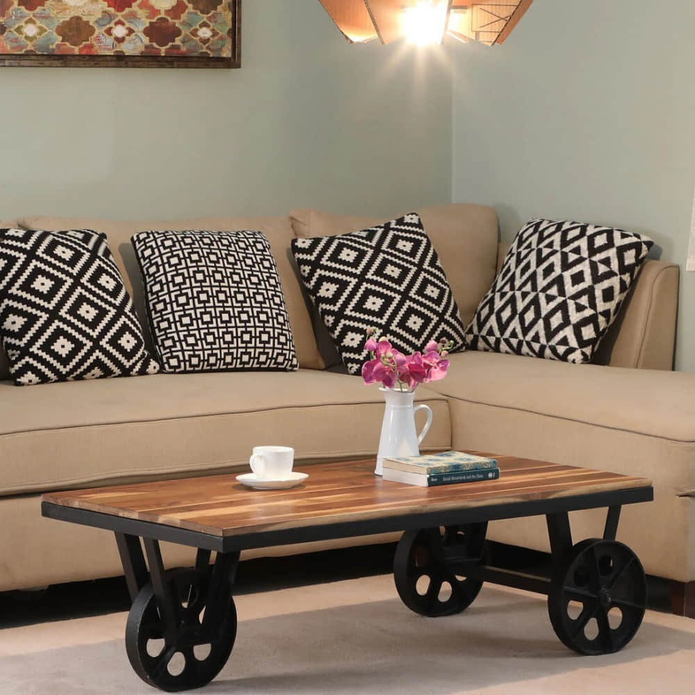 Solid Wood Centre Table - photo