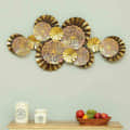 Abstract Metal Wall Art In Gold - photo