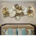 Golden Flower Metal Wall Art - photo